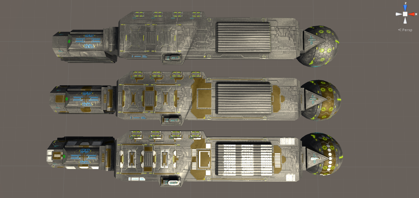 Overhead view of Western Rim starfighter carriers.